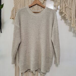 Hollister M/L Open Knit Oversized Sweater Beach